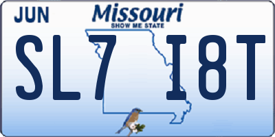 MO license plate SL7I8T