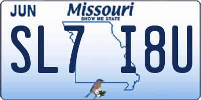 MO license plate SL7I8U