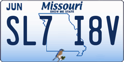 MO license plate SL7I8V