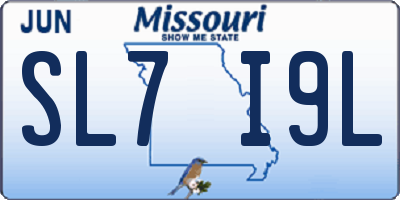 MO license plate SL7I9L