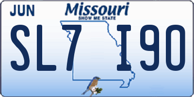 MO license plate SL7I9O