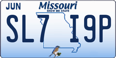 MO license plate SL7I9P