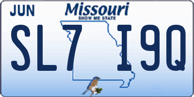 MO license plate SL7I9Q