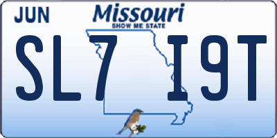 MO license plate SL7I9T