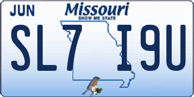 MO license plate SL7I9U