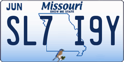 MO license plate SL7I9Y