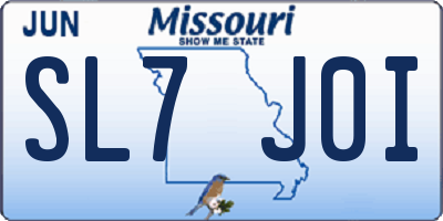 MO license plate SL7J0I