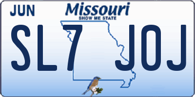 MO license plate SL7J0J