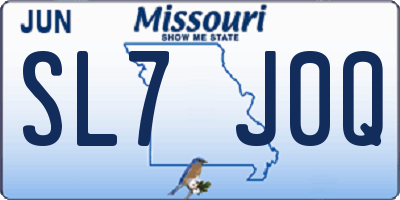 MO license plate SL7J0Q
