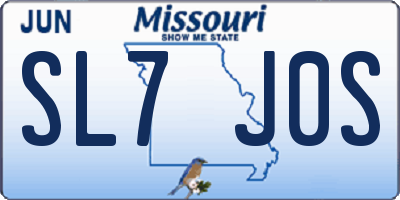 MO license plate SL7J0S