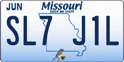 MO license plate SL7J1L
