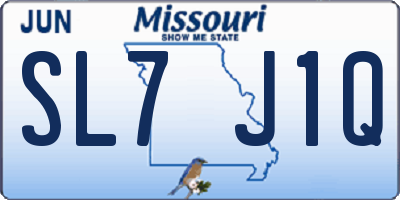 MO license plate SL7J1Q
