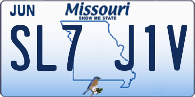 MO license plate SL7J1V