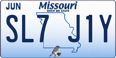 MO license plate SL7J1Y