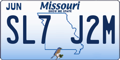 MO license plate SL7J2M