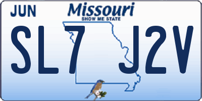 MO license plate SL7J2V