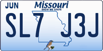 MO license plate SL7J3J