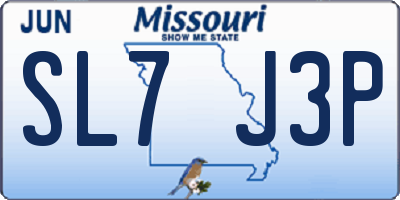 MO license plate SL7J3P