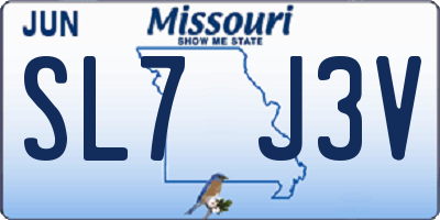 MO license plate SL7J3V
