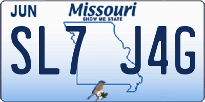 MO license plate SL7J4G