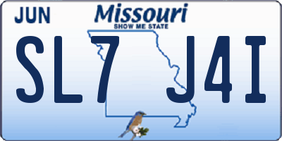 MO license plate SL7J4I