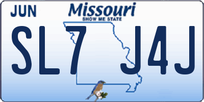 MO license plate SL7J4J