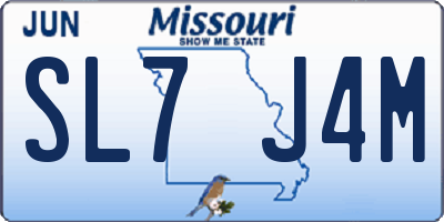 MO license plate SL7J4M