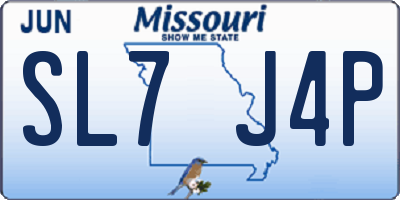 MO license plate SL7J4P