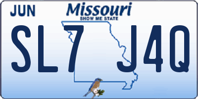 MO license plate SL7J4Q
