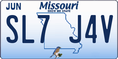 MO license plate SL7J4V