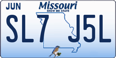 MO license plate SL7J5L