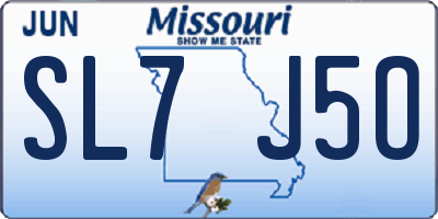 MO license plate SL7J5O