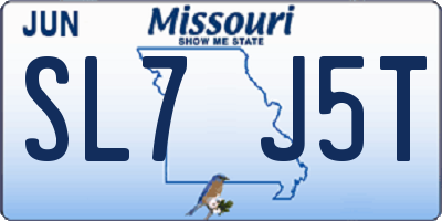 MO license plate SL7J5T