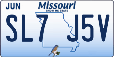 MO license plate SL7J5V