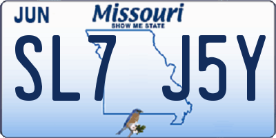 MO license plate SL7J5Y