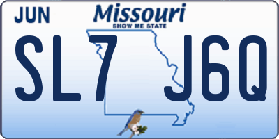 MO license plate SL7J6Q