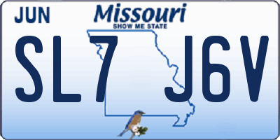 MO license plate SL7J6V