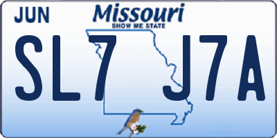 MO license plate SL7J7A