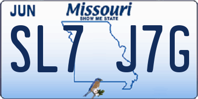 MO license plate SL7J7G