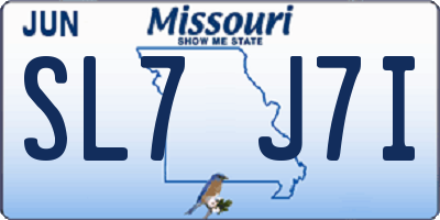 MO license plate SL7J7I