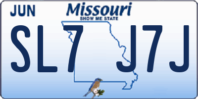 MO license plate SL7J7J