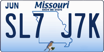MO license plate SL7J7K