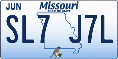 MO license plate SL7J7L
