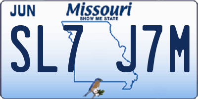 MO license plate SL7J7M