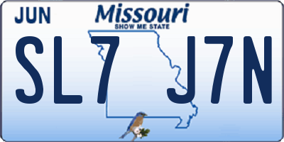MO license plate SL7J7N