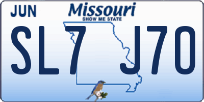 MO license plate SL7J7O