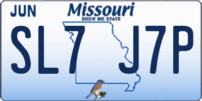 MO license plate SL7J7P