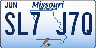 MO license plate SL7J7Q