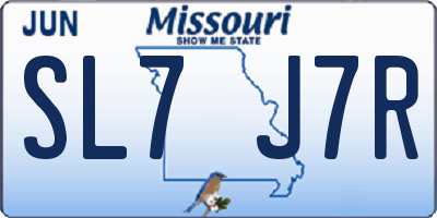 MO license plate SL7J7R