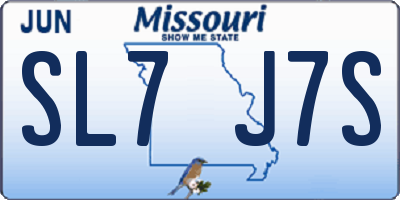 MO license plate SL7J7S